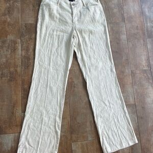NYDJ Light Beige LinenTrousers Size 10 New with Tags!